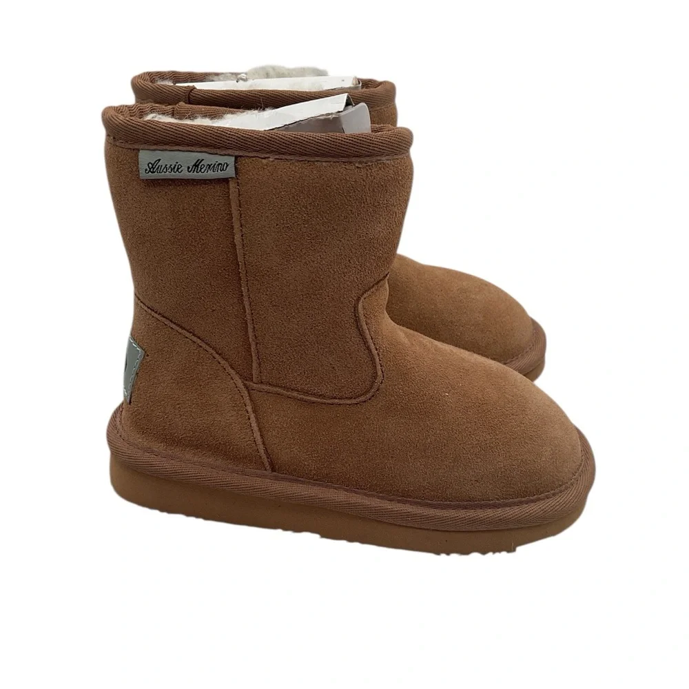 NWT Aussie Merino Cozy Brown Kids‎ Boots